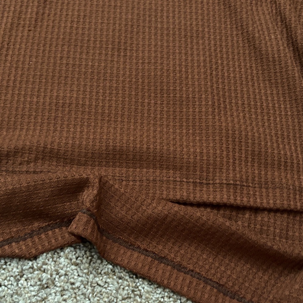 Rust Ribbed Turtleneck Sweater - Picture 5 of 6